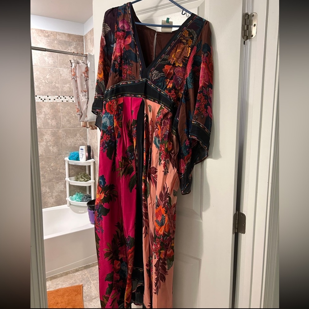 Farm Rio Flower Scarves Maxi Dress XL